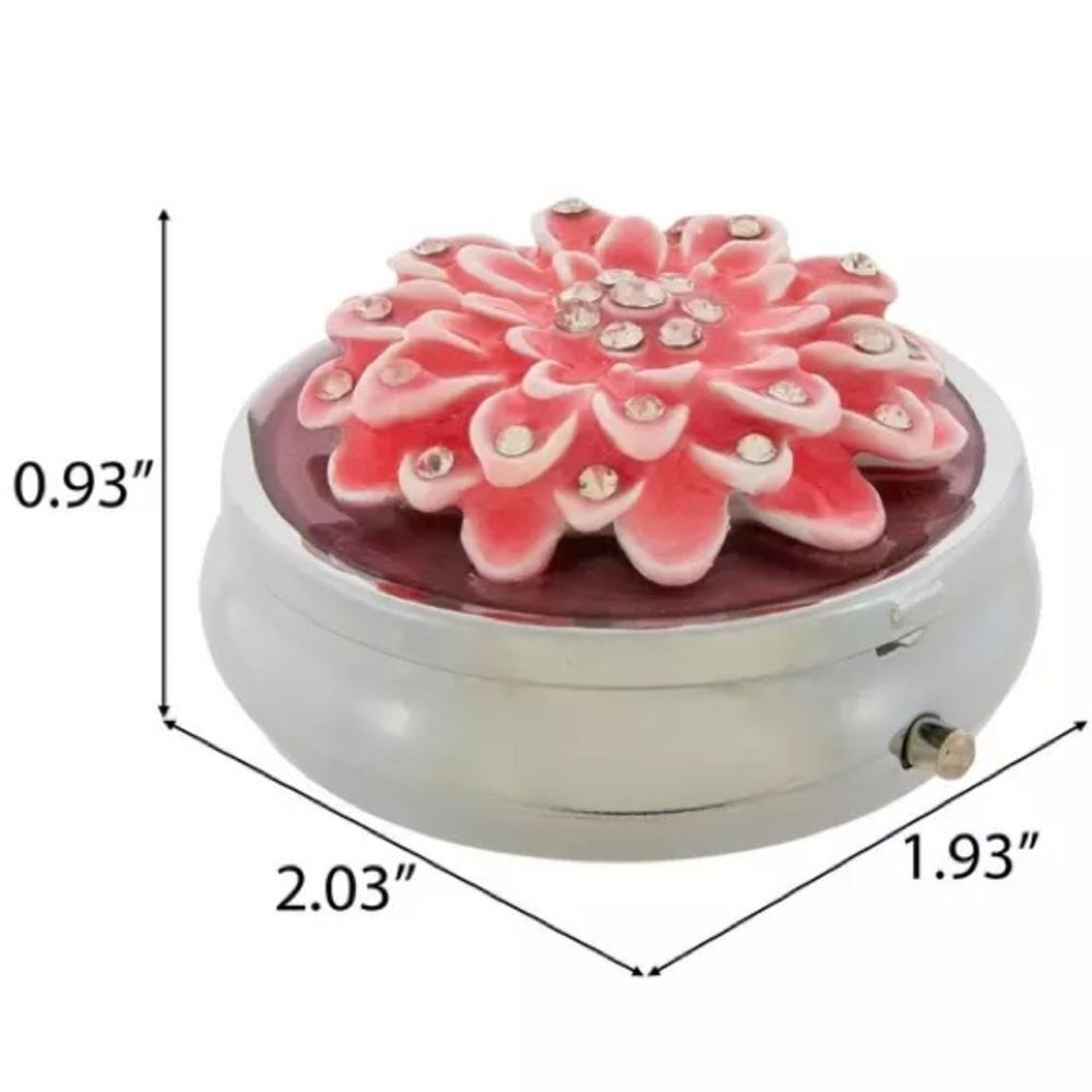 Pink Floral Compact Mirror - Picture 3 of 3